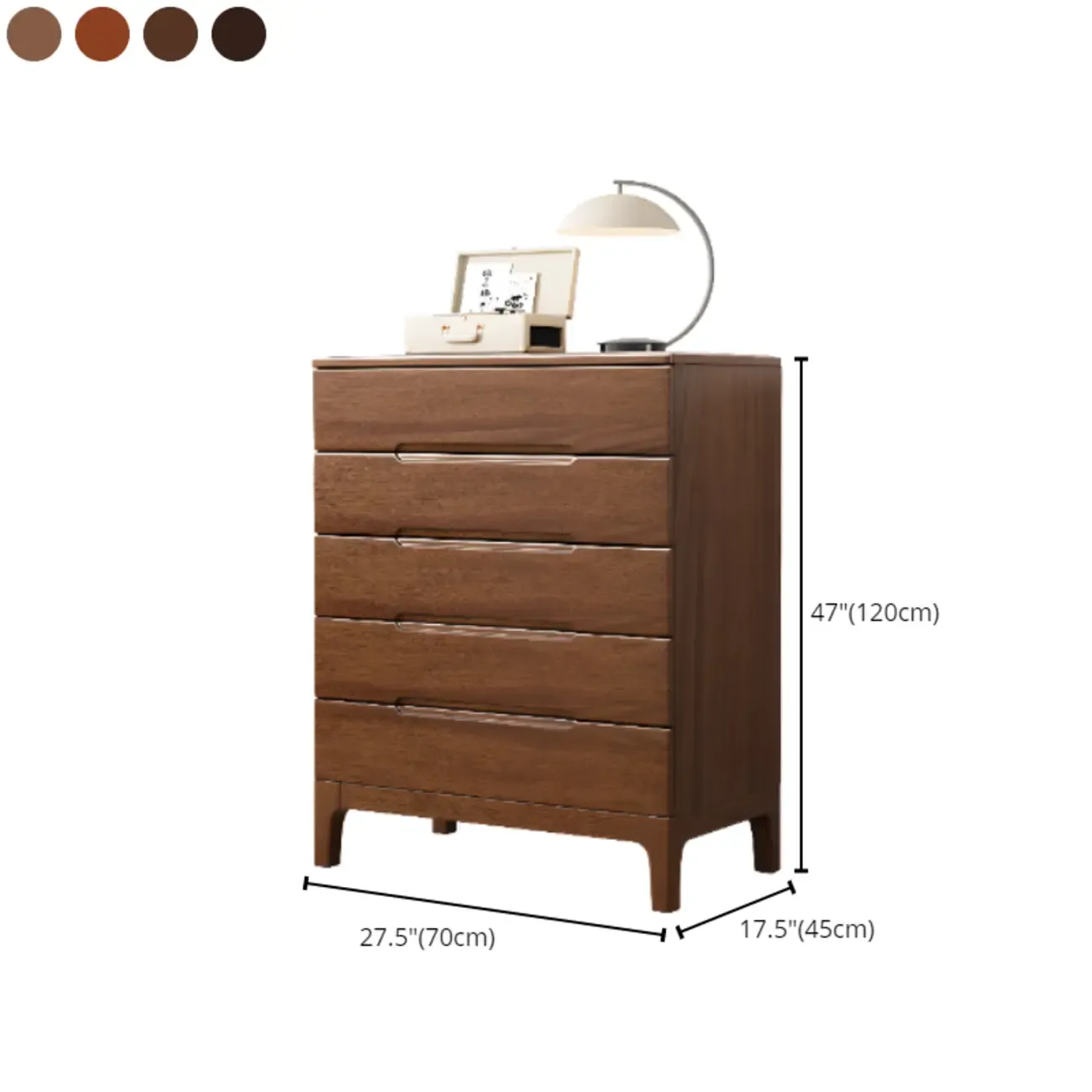 Classic Wooden Dresser with 5-Drawers for Living Room Image - 20