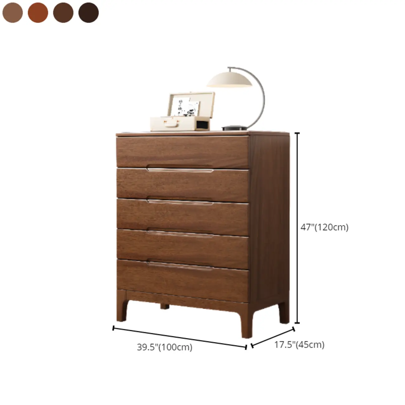 Classic Wooden Dresser with 5-Drawers for Living Room Image - 22 | homeyfad