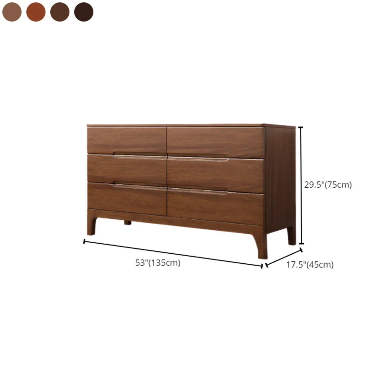 Classic Wooden Dresser with 5-Drawers for Living Room Image - 24 | homeyfad