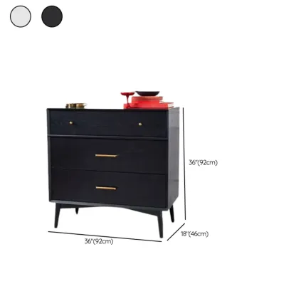 Modern Black Wood Dresser with 6 Drawers for Bedroom Image - 15