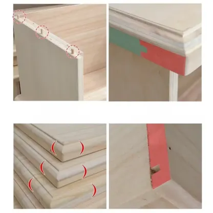 Traditional Wood Chest with 5-Drawers for Bedroom Image - 13