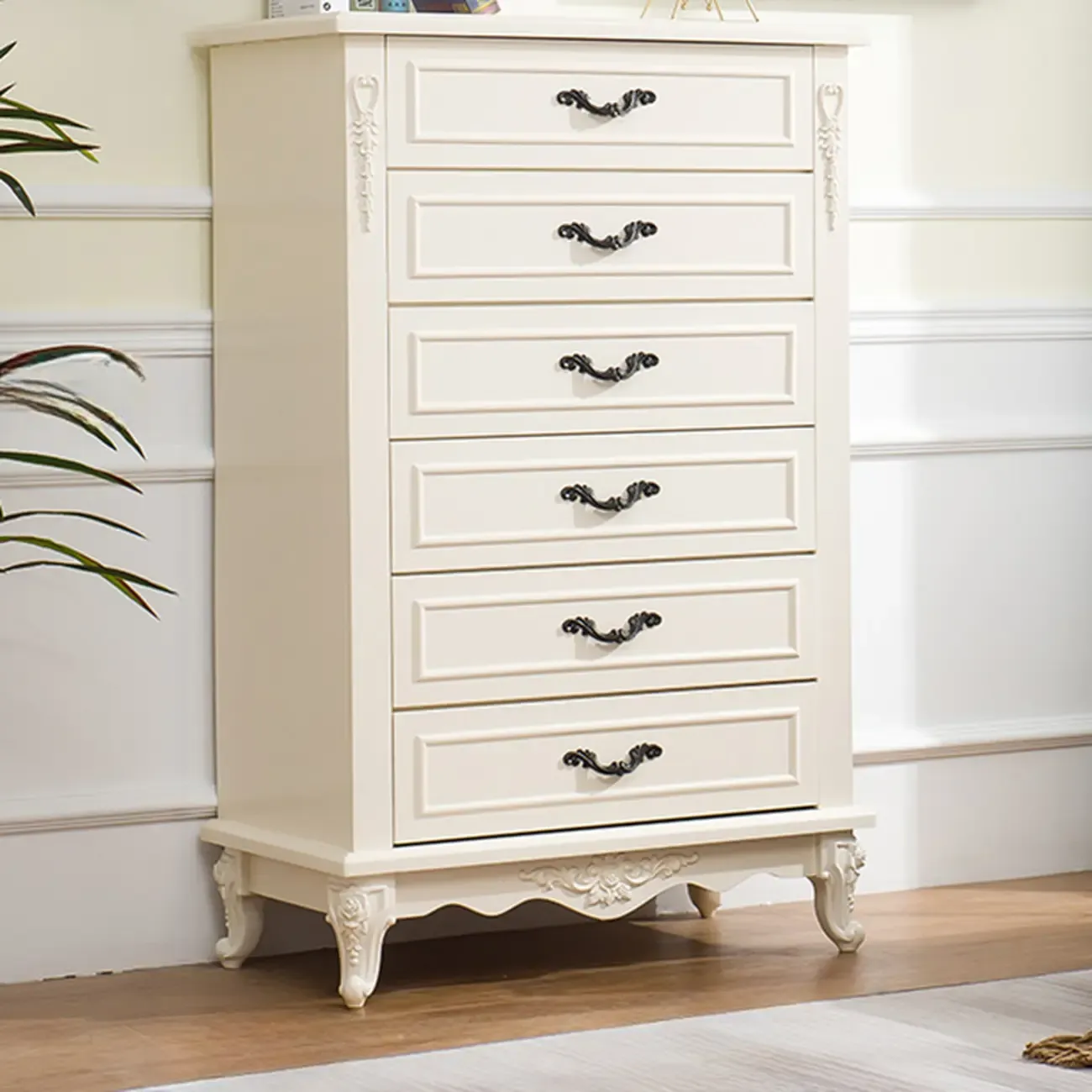 Traditional Wood Chest with 5-Drawers for Bedroom Image - 20