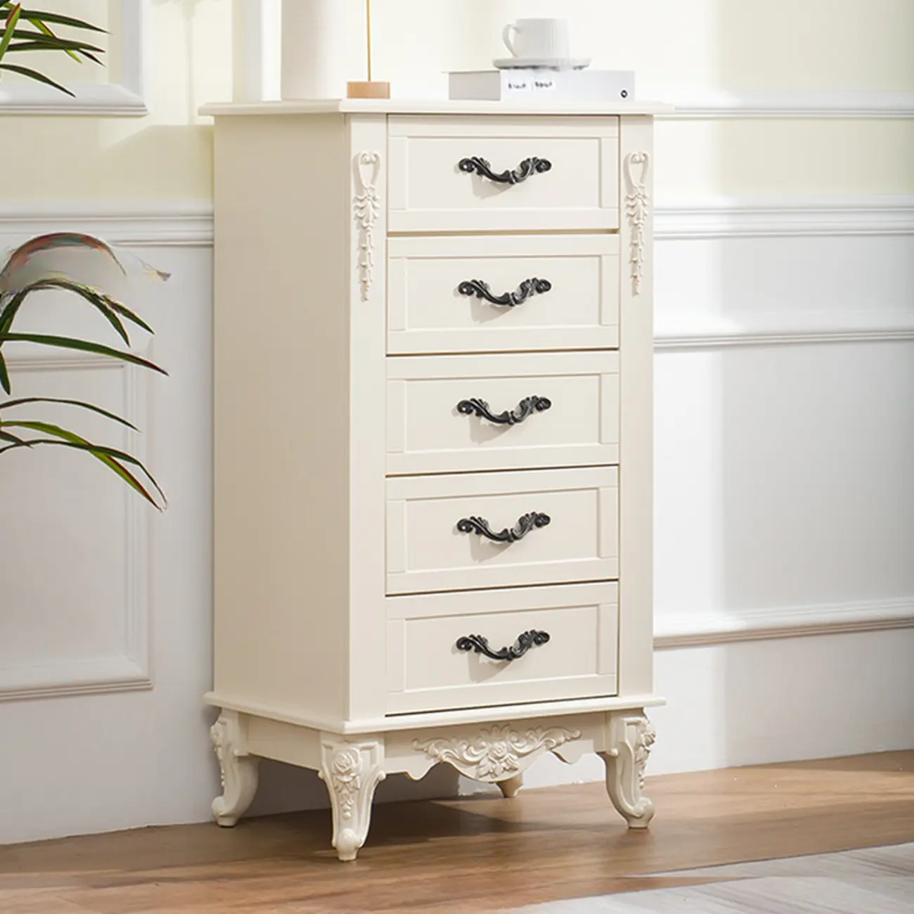 Traditional Wood Chest with 5-Drawers for Bedroom Image - 21 | homeyfad