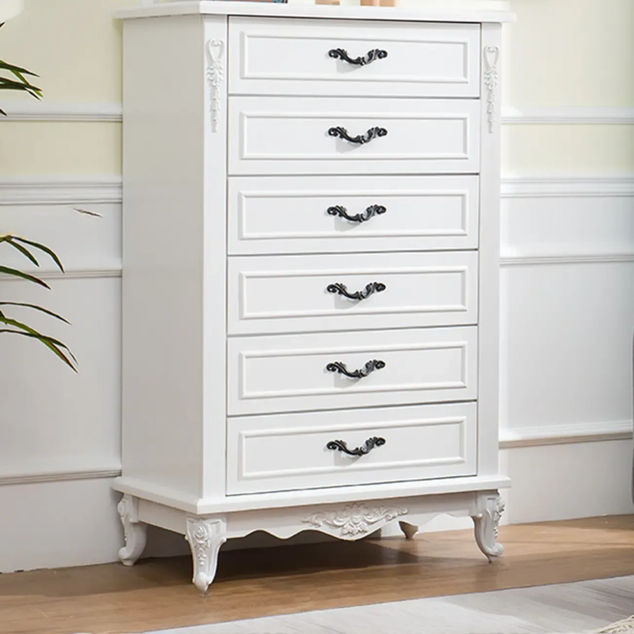 Traditional Wood Chest with 5-Drawers for Bedroom Image - 25