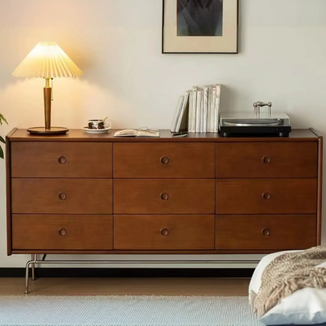 Modern Wood Dresser with Drawers for Bedroom and Restroom Image - 2 | homeyfad