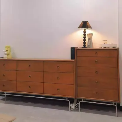 Modern Wood Dresser with Drawers for Bedroom and Restroom Image - 3
