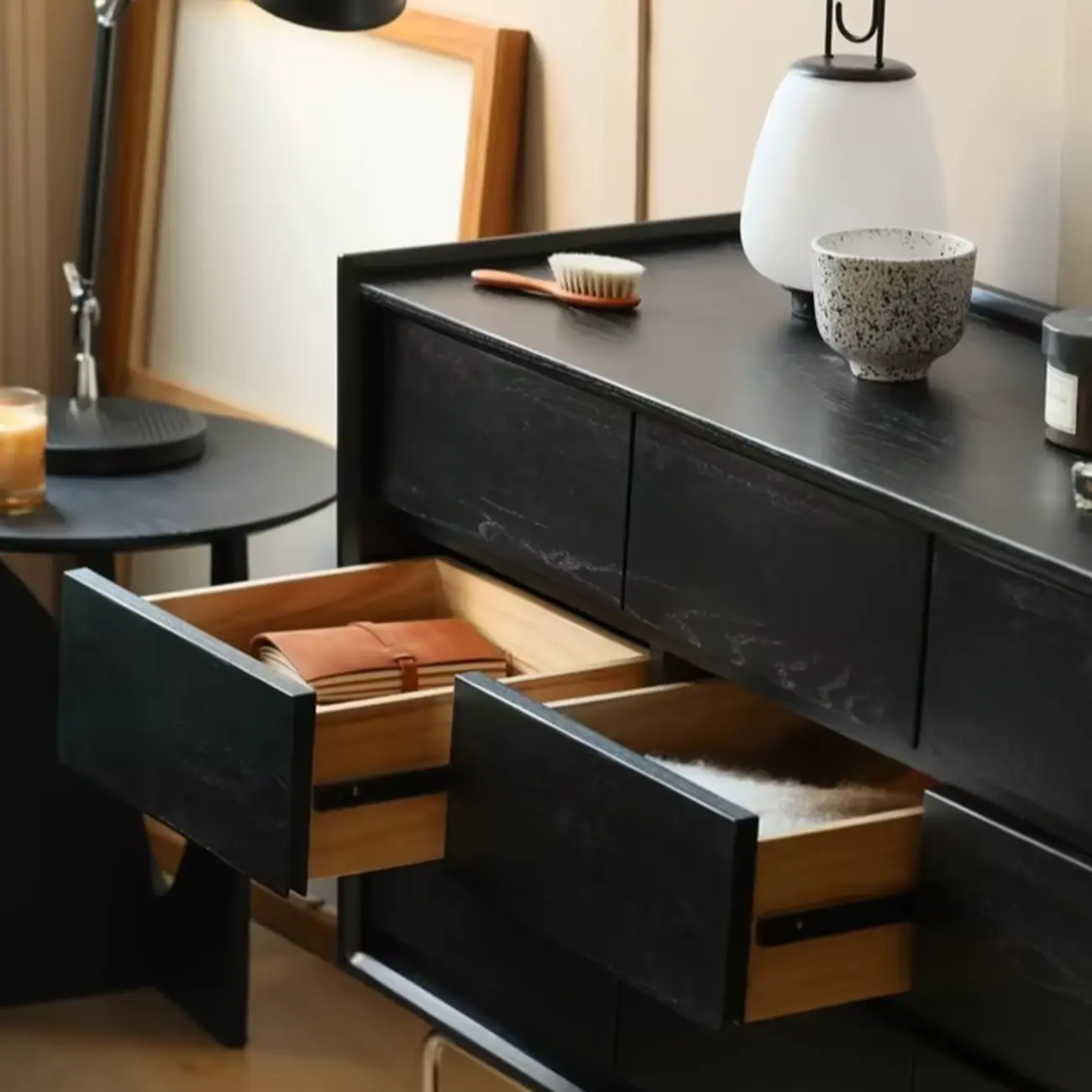 Modern Wood Dresser with Drawers for Bedroom and Restroom Image - 6 | homeyfad