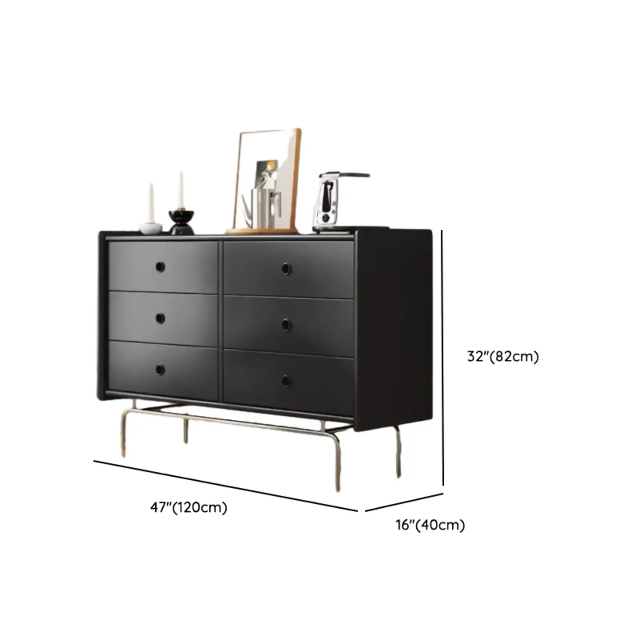 Modern Wood Dresser with Drawers for Bedroom and Restroom Image - 11