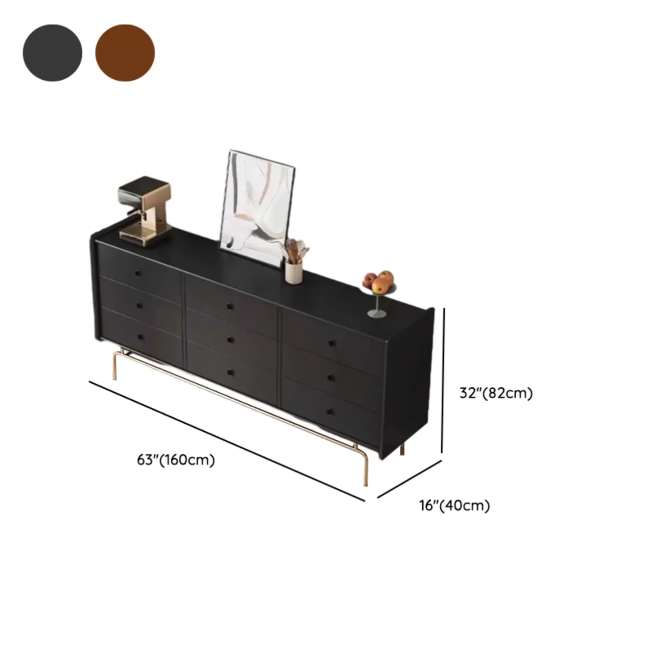 Modern Wood Dresser with Drawers for Bedroom and Restroom Image - 12 | homeyfad