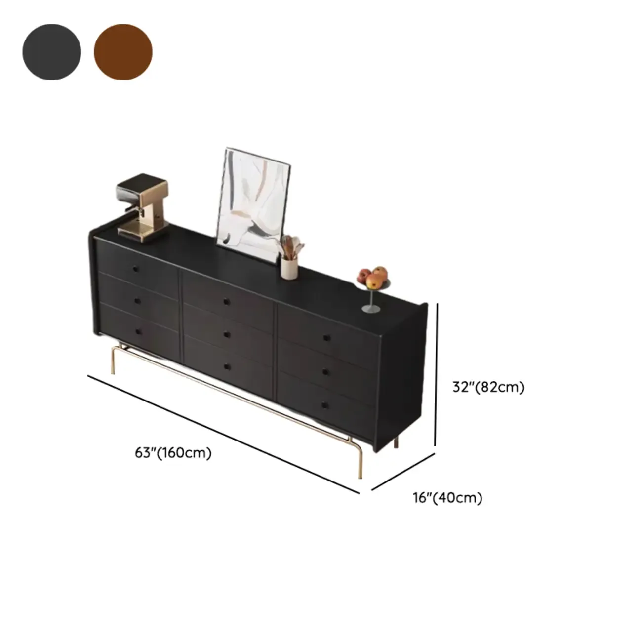 Modern Wood Dresser with Drawers for Bedroom and Restroom Image - 12