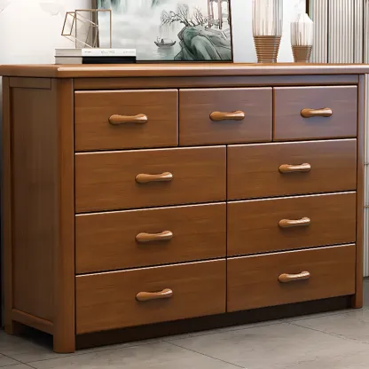 Modern Wood Dressers in Brown Finish Image - 1