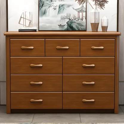 Modern Wood Dressers in Brown Finish Image - 4