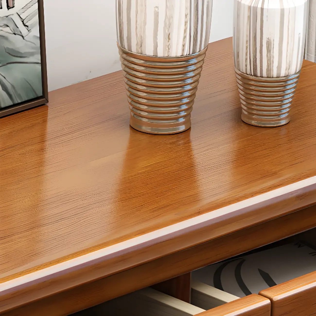 Modern Wood Dressers in Brown Finish Image - 8