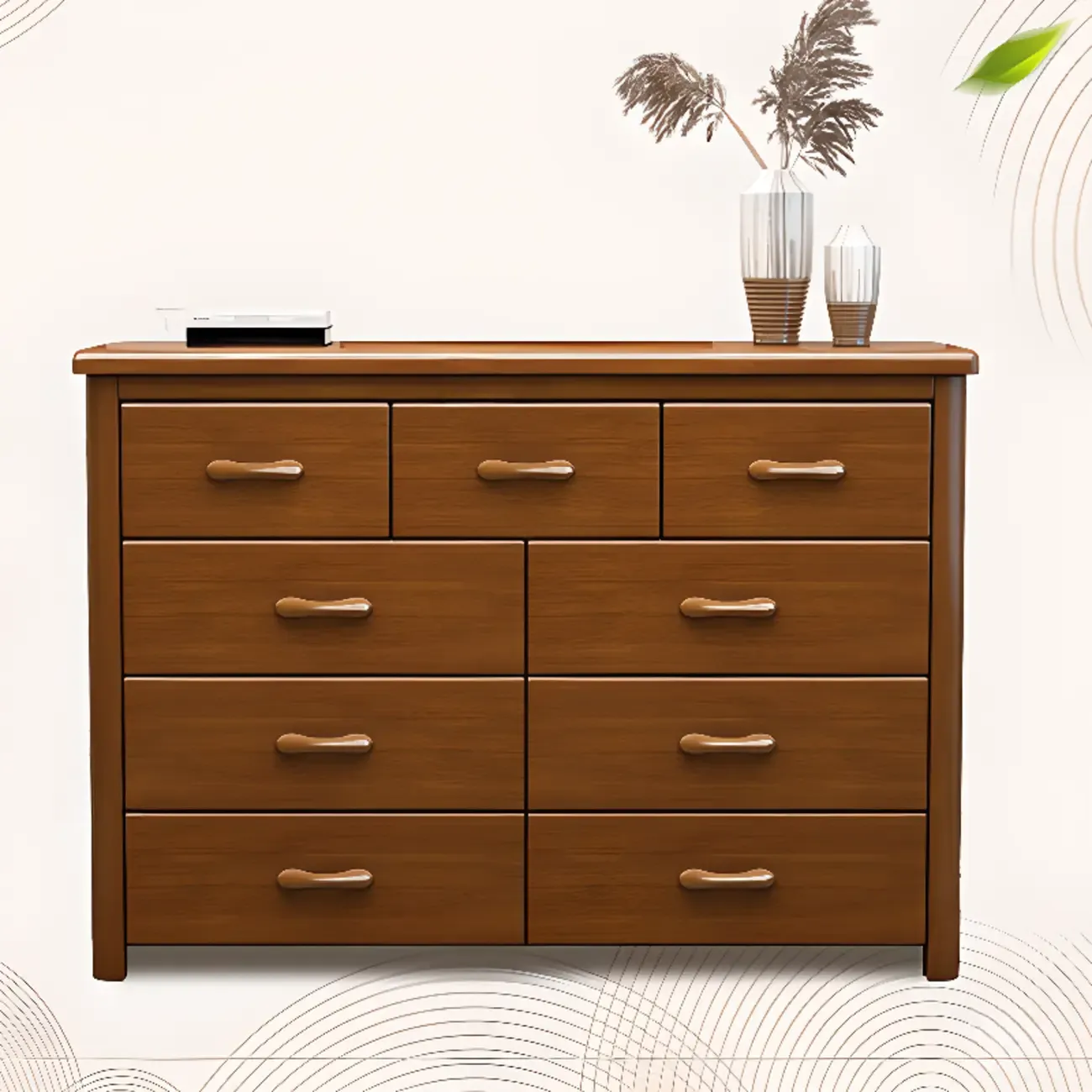Modern Wood Dressers in Brown Finish Image - 19