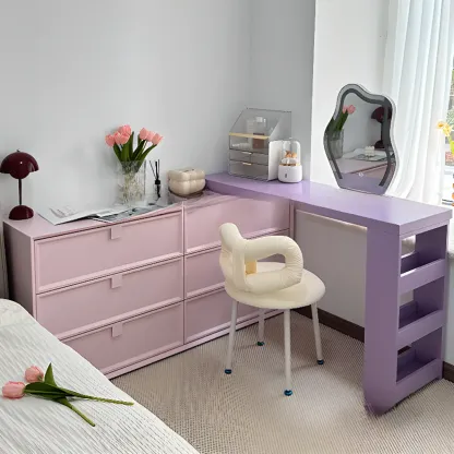 Modern Wood Dressers in Blue Color for Bedroom Image - 5