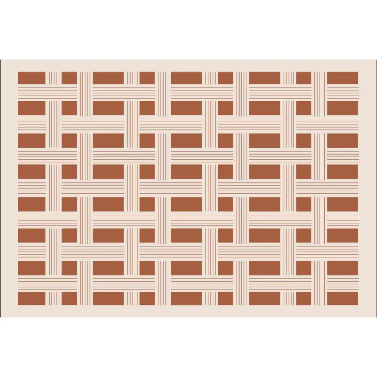 Modern Blend Indoor Checkered Rectangle Area Rug Image - 3