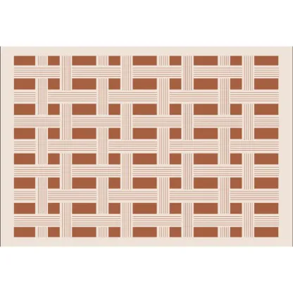 Modern Blend Indoor Checkered Rectangle Area Rug Image - 3