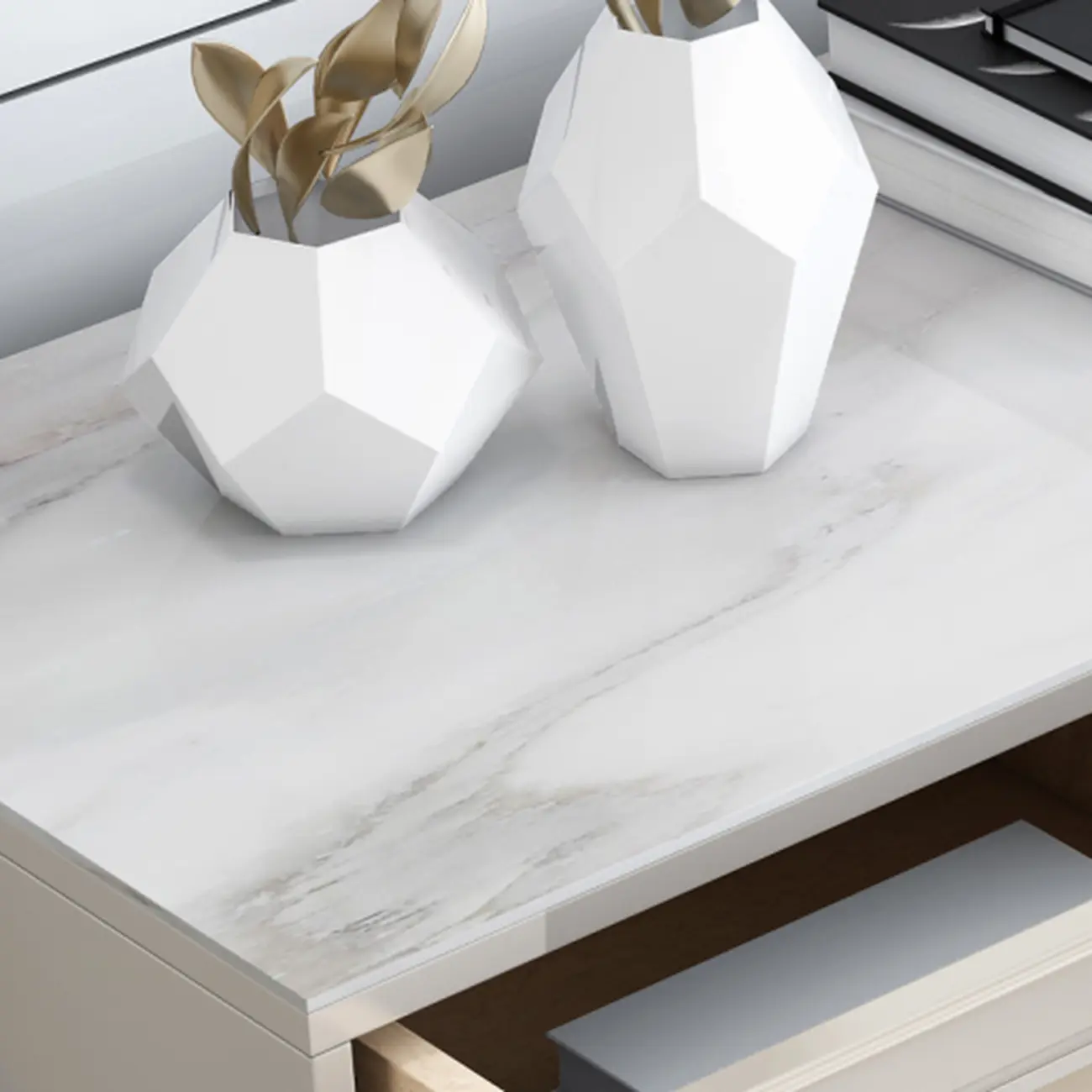 All-match Glam Grey Wood Dressers with Drawers Image - 6 | homeyfad