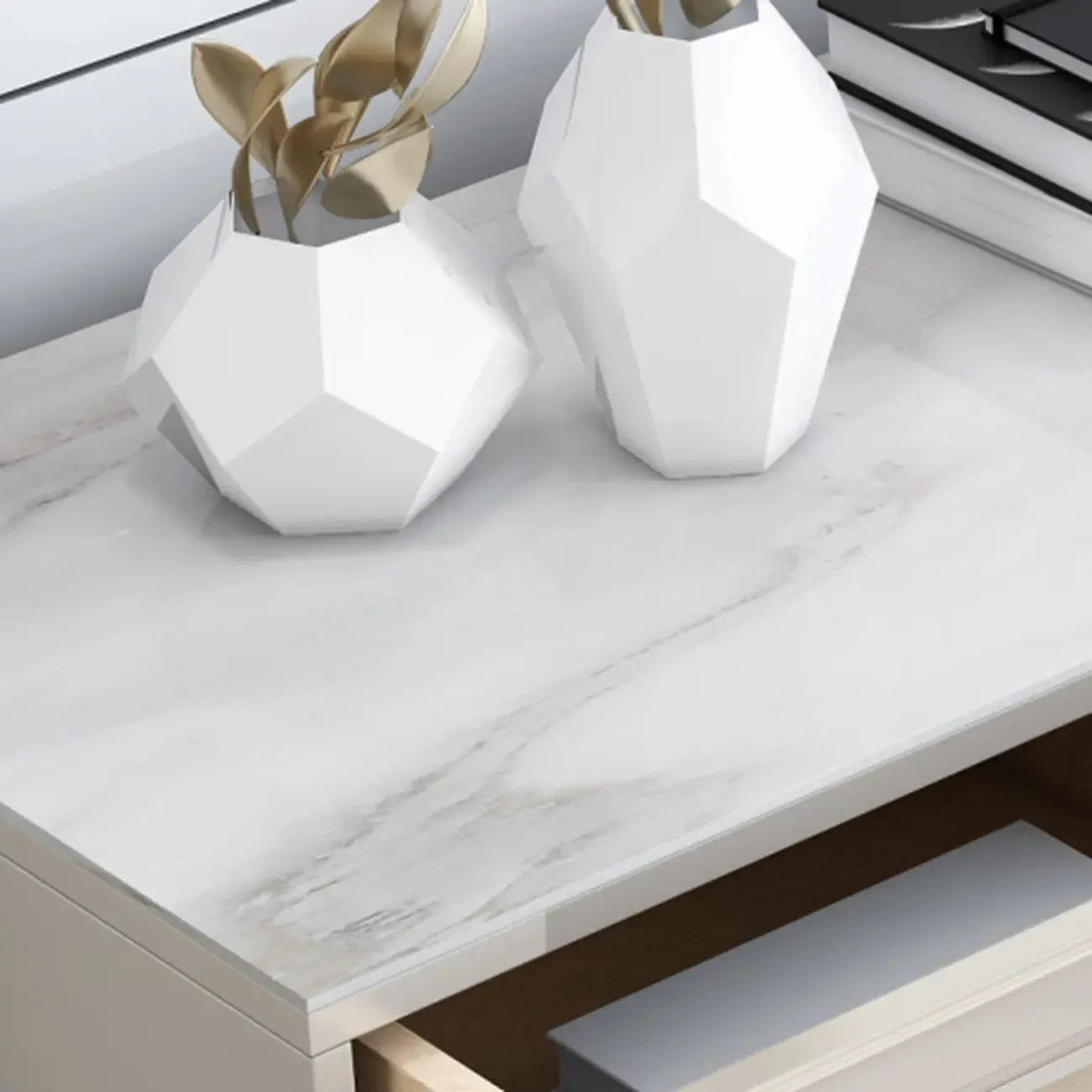 All-match Glam Grey Wood Dressers with Drawers Image - 6