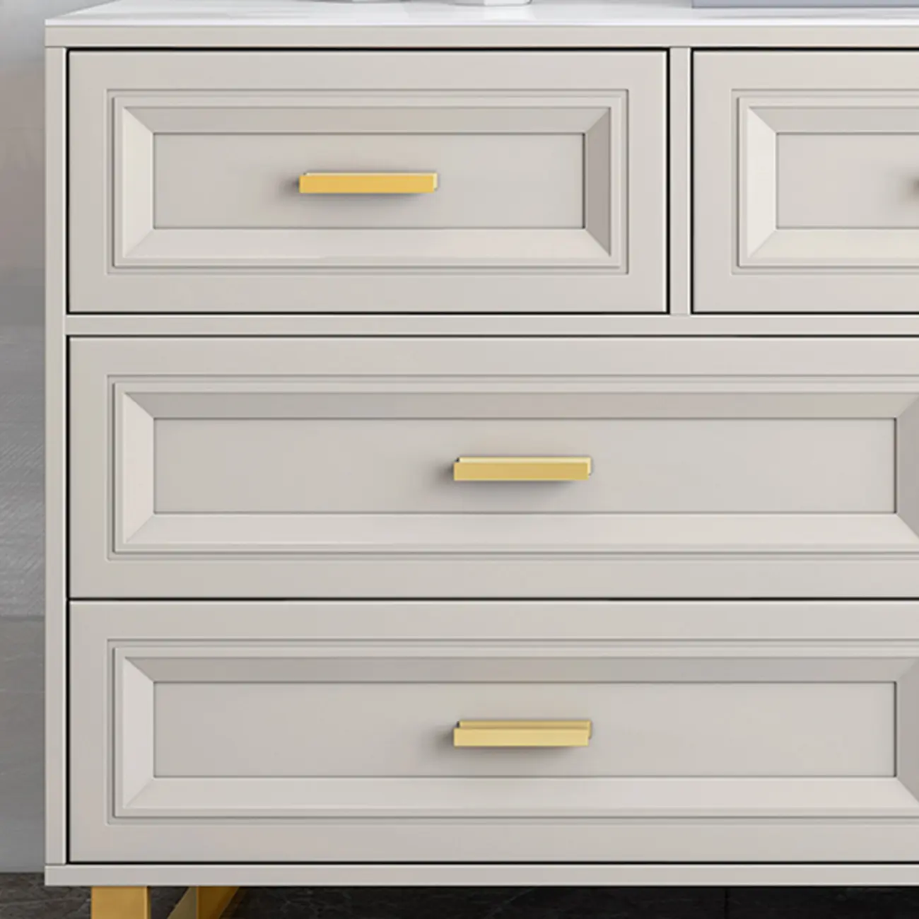 All-match Glam Grey Wood Dressers with Drawers Image - 8 | homeyfad