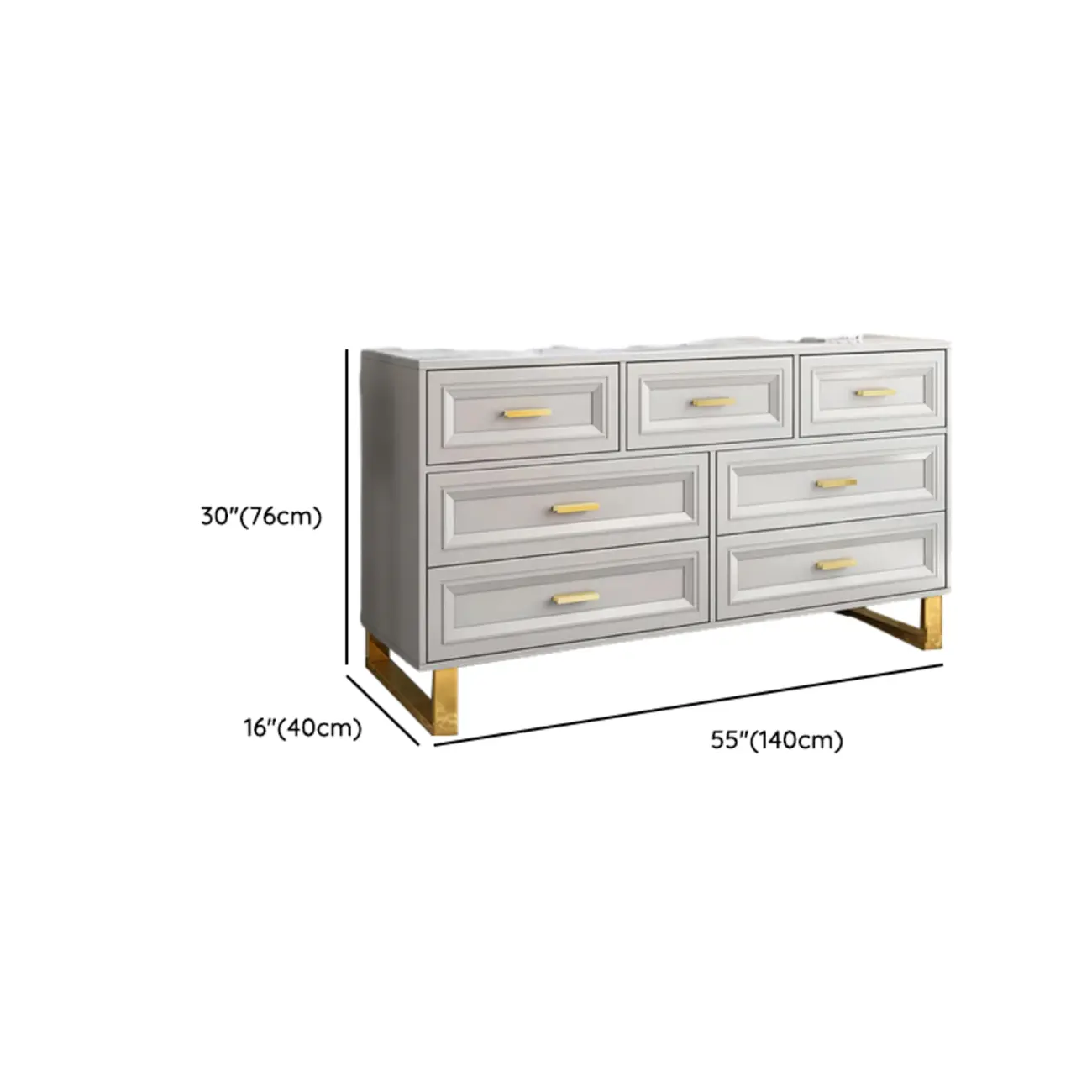 All-match Glam Grey Wood Dressers with Drawers Image - 11 | homeyfad