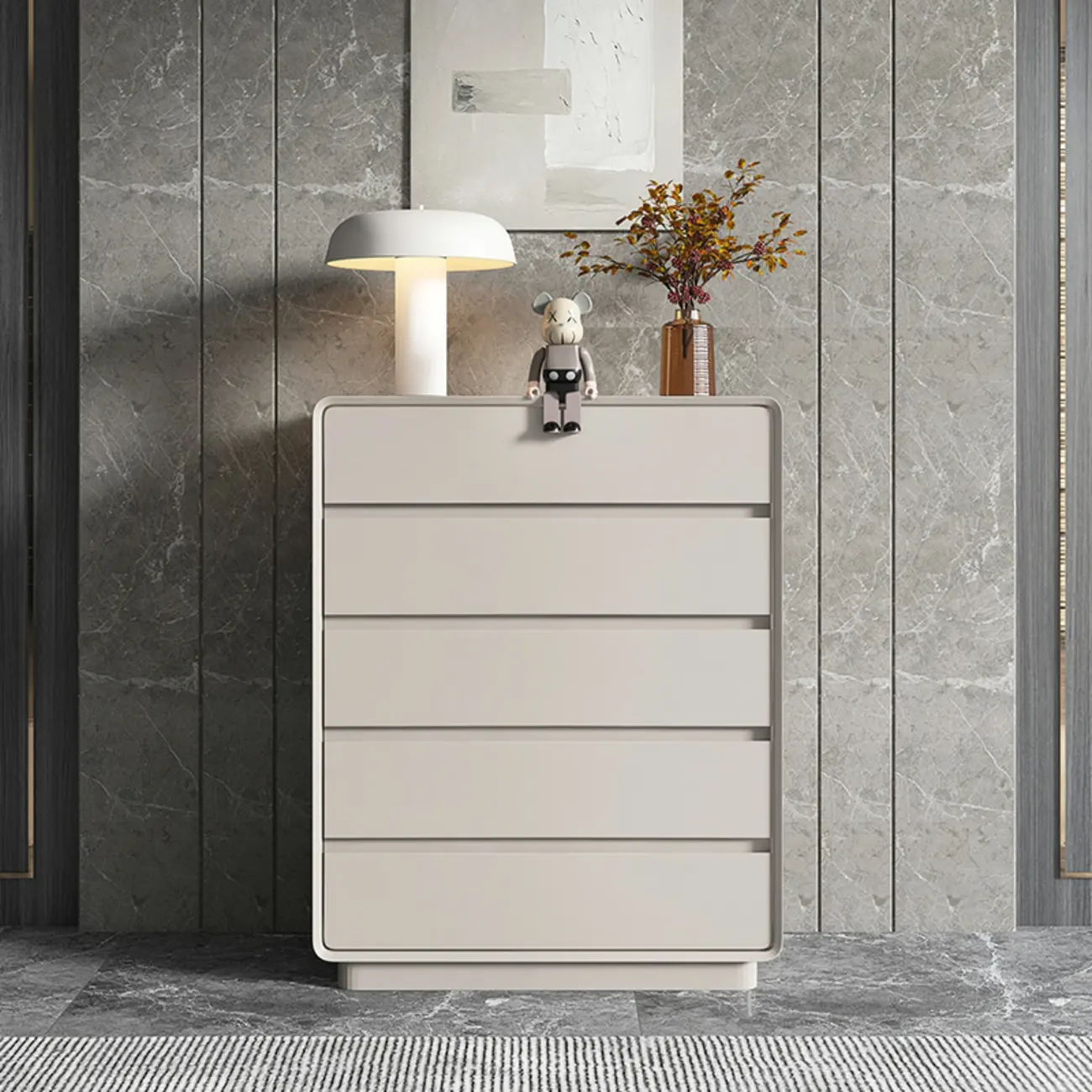 Modern White Wood Dresser with Multiple Drawers Image - 2 | homeyfad