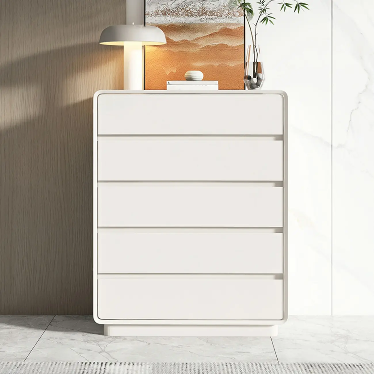 Modern White Wood Dresser with Multiple Drawers Image - 9 | homeyfad