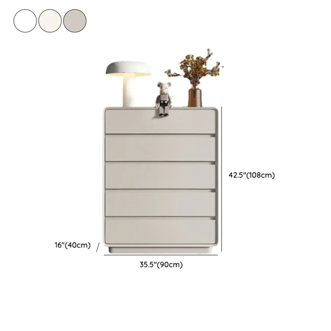 Modern White Wood Dresser with Multiple Drawers Image - 25