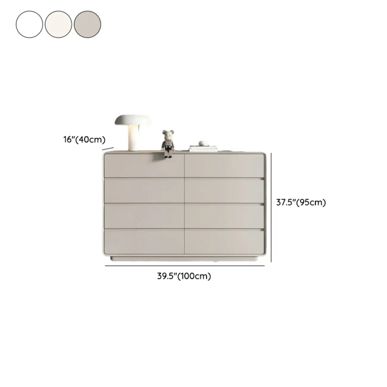 Modern White Wood Dresser with Multiple Drawers Image - 26