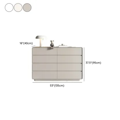 Modern White Wood Dresser with Multiple Drawers Image - 33