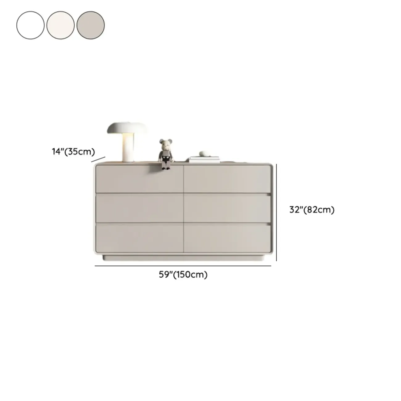 Modern White Wood Dresser with Multiple Drawers Image - 35
