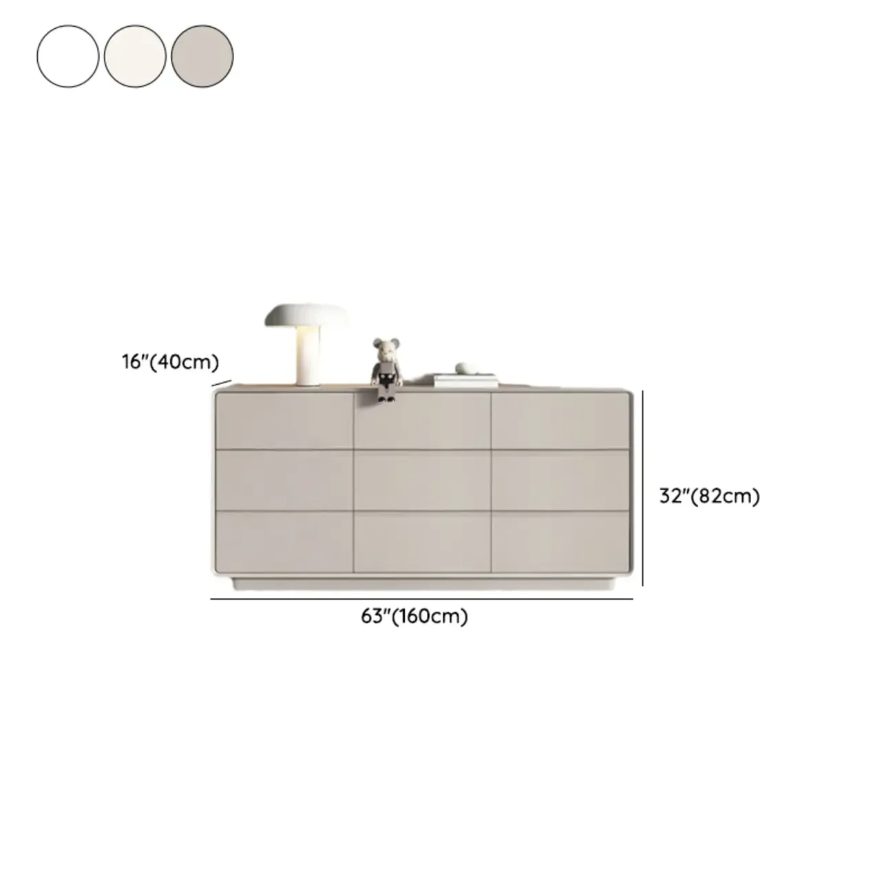 Modern White Wood Dresser with Multiple Drawers Image - 37