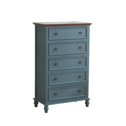 Traditional White Wood Chest with 9-Drawers for Bedroom Image - 10