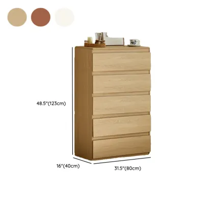 Modern Oak Wood Dresser Chest with Multiple Drawers #size