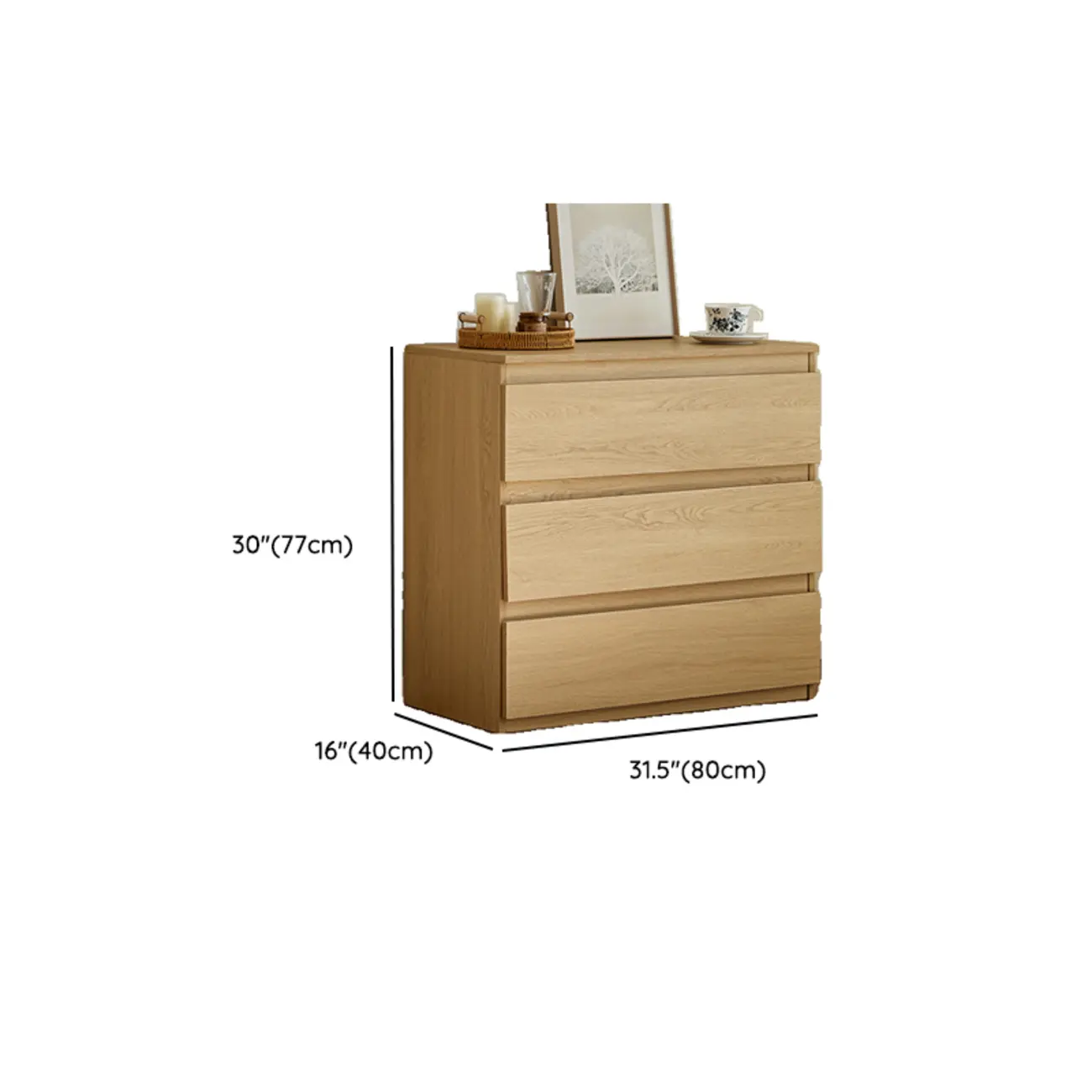 Modern Oak Wood Dresser Chest with Multiple Drawers Image - 15 | homeyfad