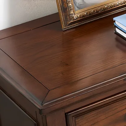 Traditional Brown Wood Dresser with 5-Drawers for Bedroom Image - 5