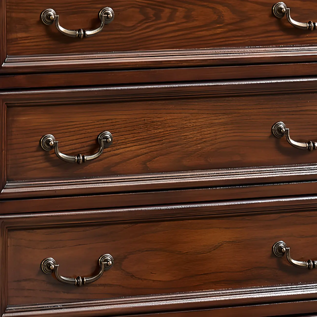 Traditional Brown Wood Dresser with 5-Drawers for Bedroom Image - 9 | homeyfad