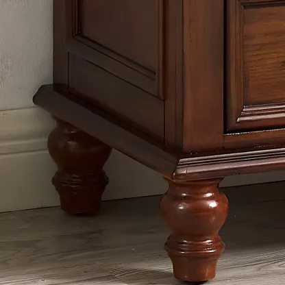 Traditional Brown Wood Dresser with 5-Drawers for Bedroom Image - 11