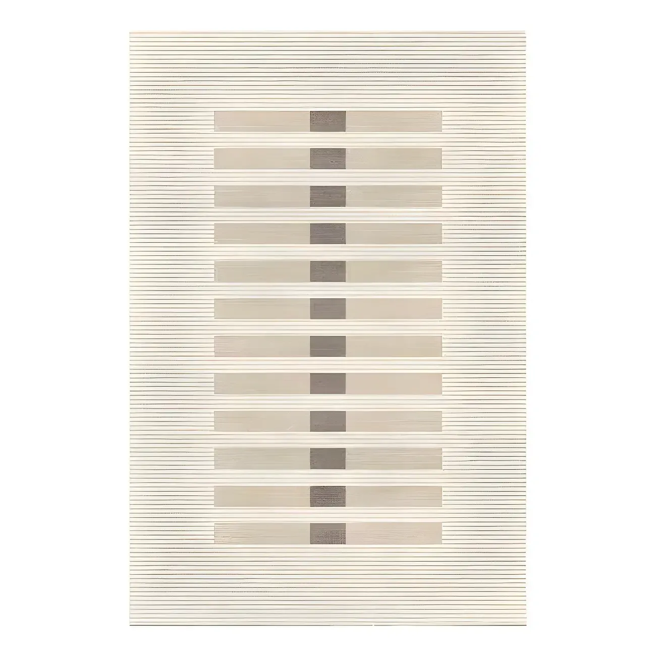 Modern Polyester Geometric Beige Rectangle Area Rug Image - 5