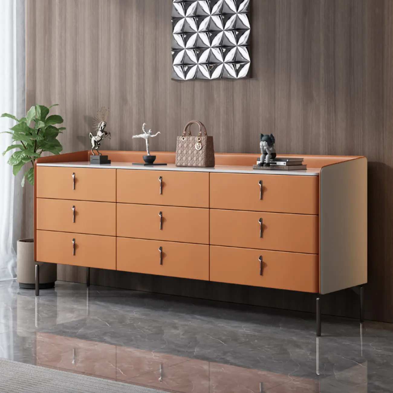 Modern Solid Wood Dresser with 8-Drawers for Bedroom Image - 2 | homeyfad