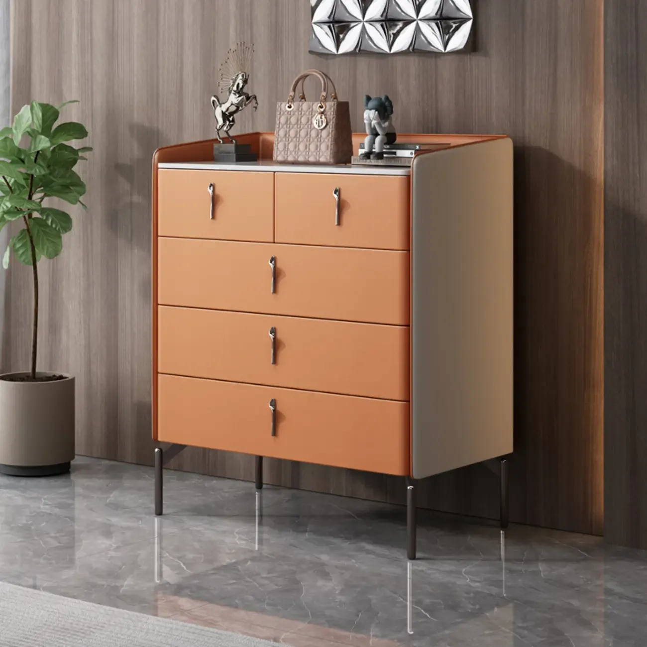 Modern Solid Wood Dresser with 8-Drawers for Bedroom Image - 5