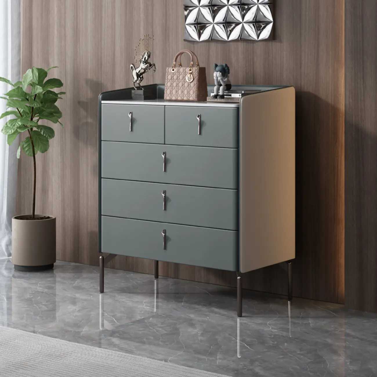 Modern Solid Wood Dresser with 8-Drawers for Bedroom Image - 6 | homeyfad