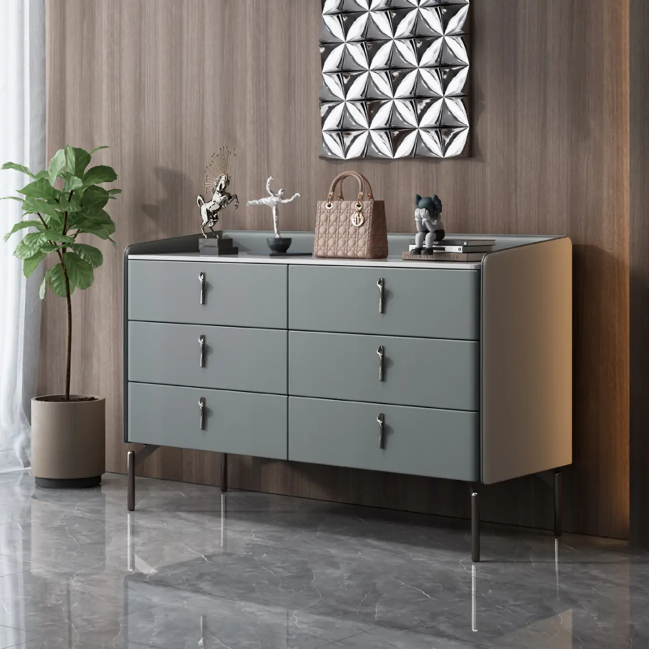 Modern Solid Wood Dresser with 8-Drawers for Bedroom Image - 7 | homeyfad