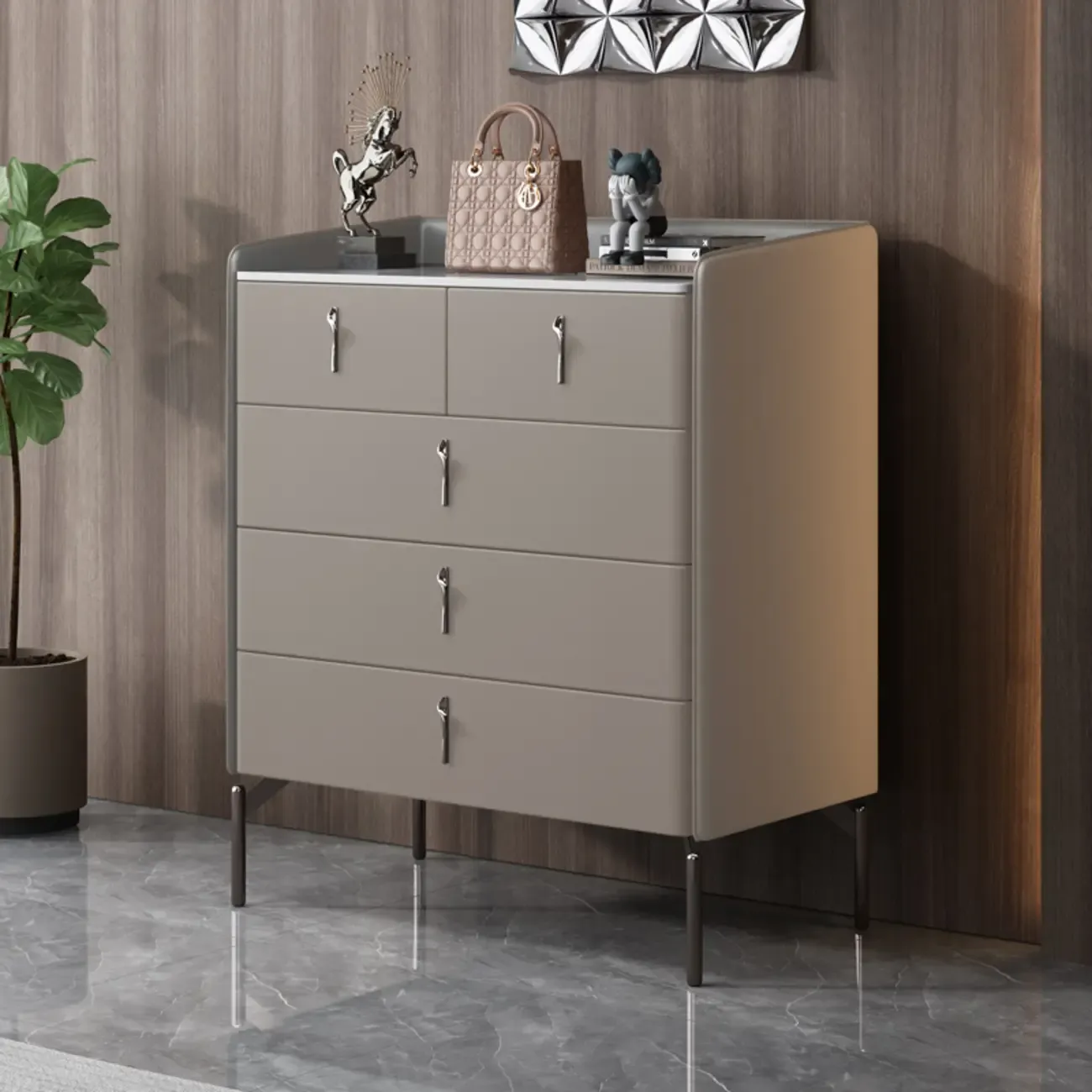 Modern Solid Wood Dresser with 8-Drawers for Bedroom Image - 8