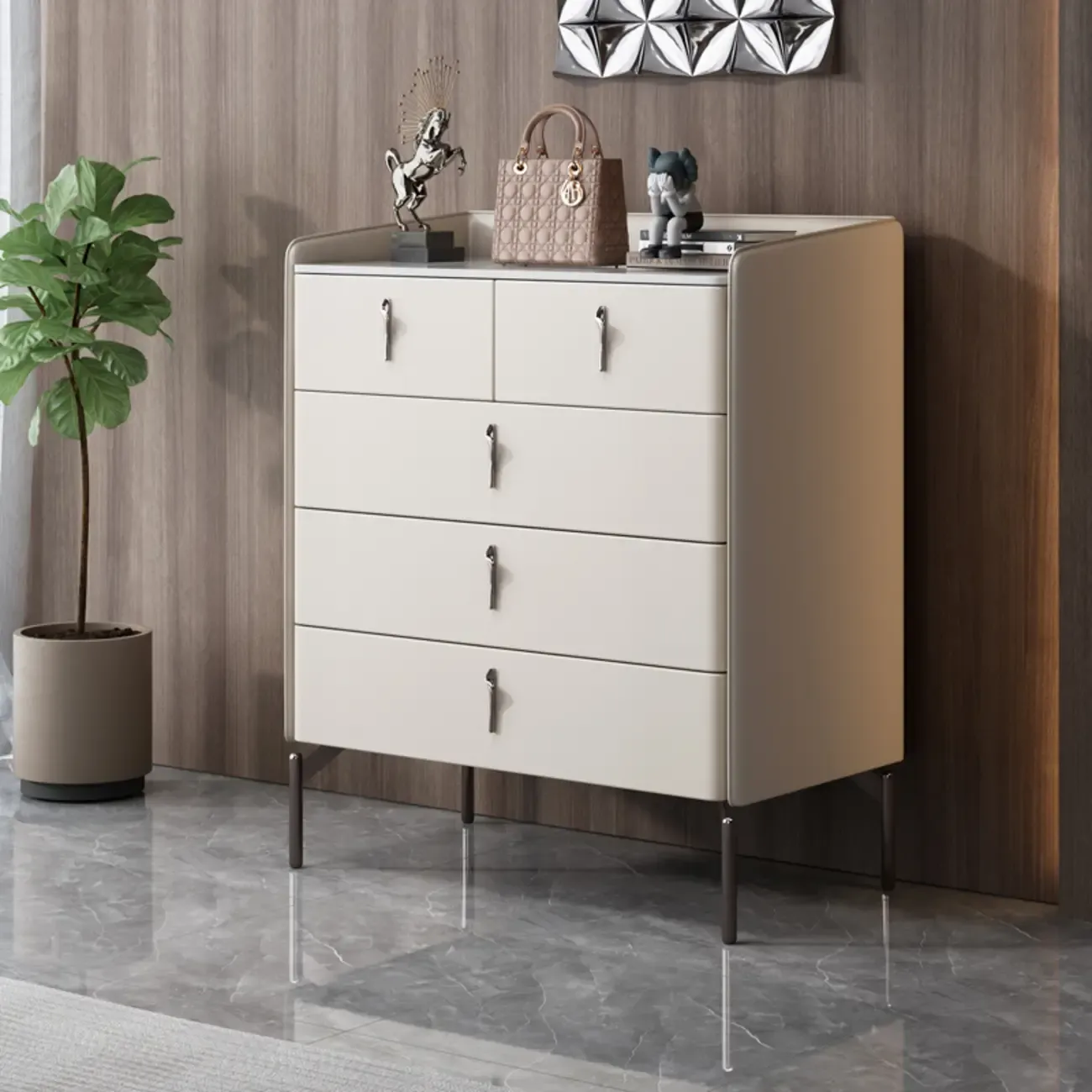 Modern Solid Wood Dresser with 8-Drawers for Bedroom Image - 9