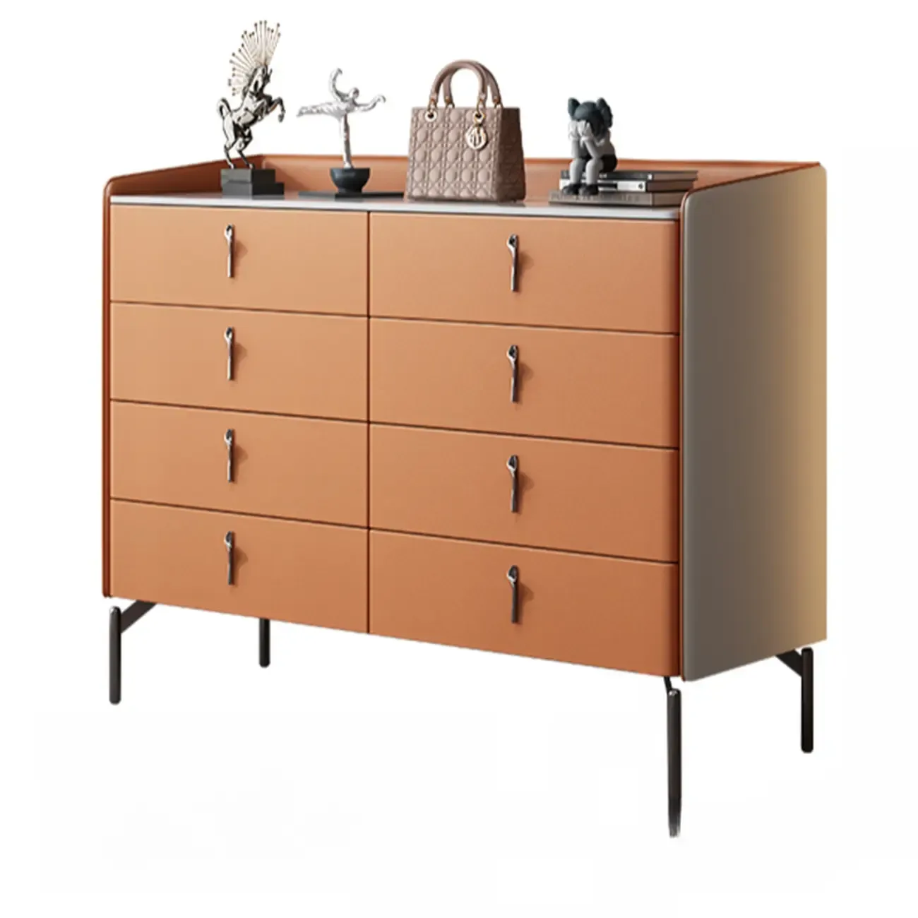 Modern Solid Wood Dresser with 8-Drawers for Bedroom Image - 21