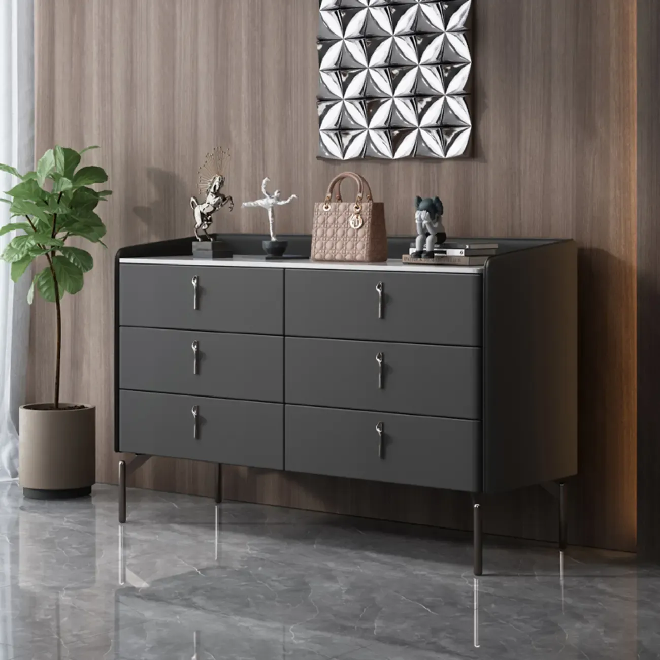 Modern Solid Wood Dresser with 8-Drawers for Bedroom Image - 22