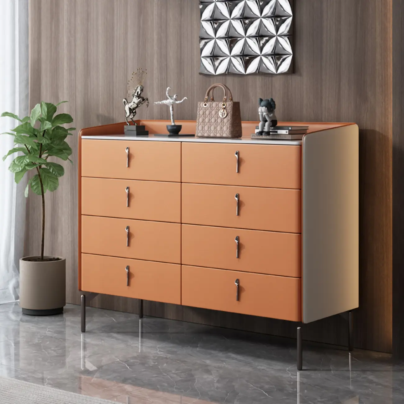 Modern Solid Wood Dresser with 8-Drawers for Bedroom Image - 23 | homeyfad