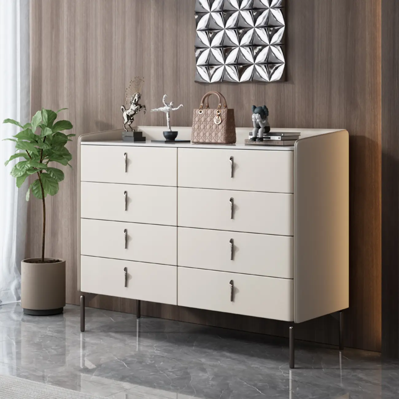 Modern Solid Wood Dresser with 8-Drawers for Bedroom Image - 26 | homeyfad