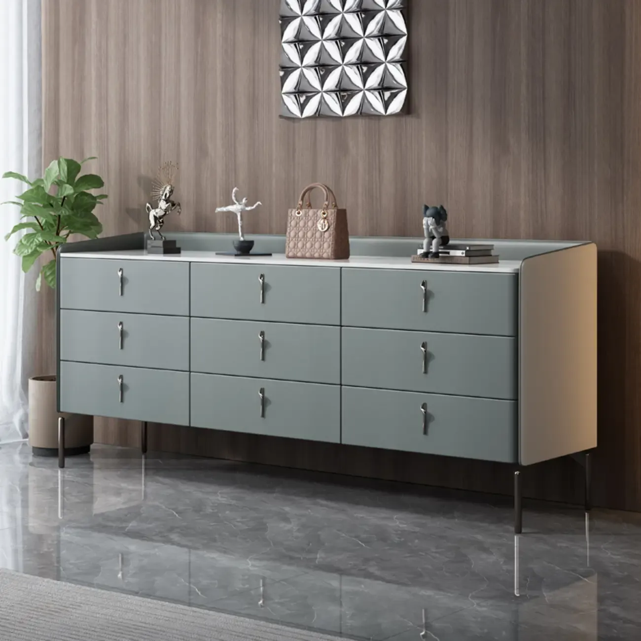 Modern Solid Wood Dresser with 8-Drawers for Bedroom Image - 28